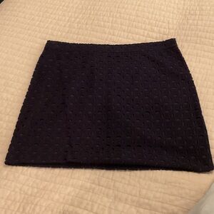 J. Crew Navy Textured Mini Skirt